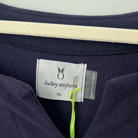 NWT Dudley Stephens Crescent Beach Cover Up Terry Cloth Resort Navy Blue Size XL - Picture 5 of 9